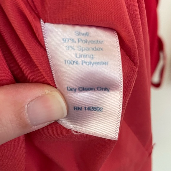 Sail to Sable Red Ruffle Maternity Dress Long Sleeve Waist Tie size 8 Crew Neck - Picture 10 of 10